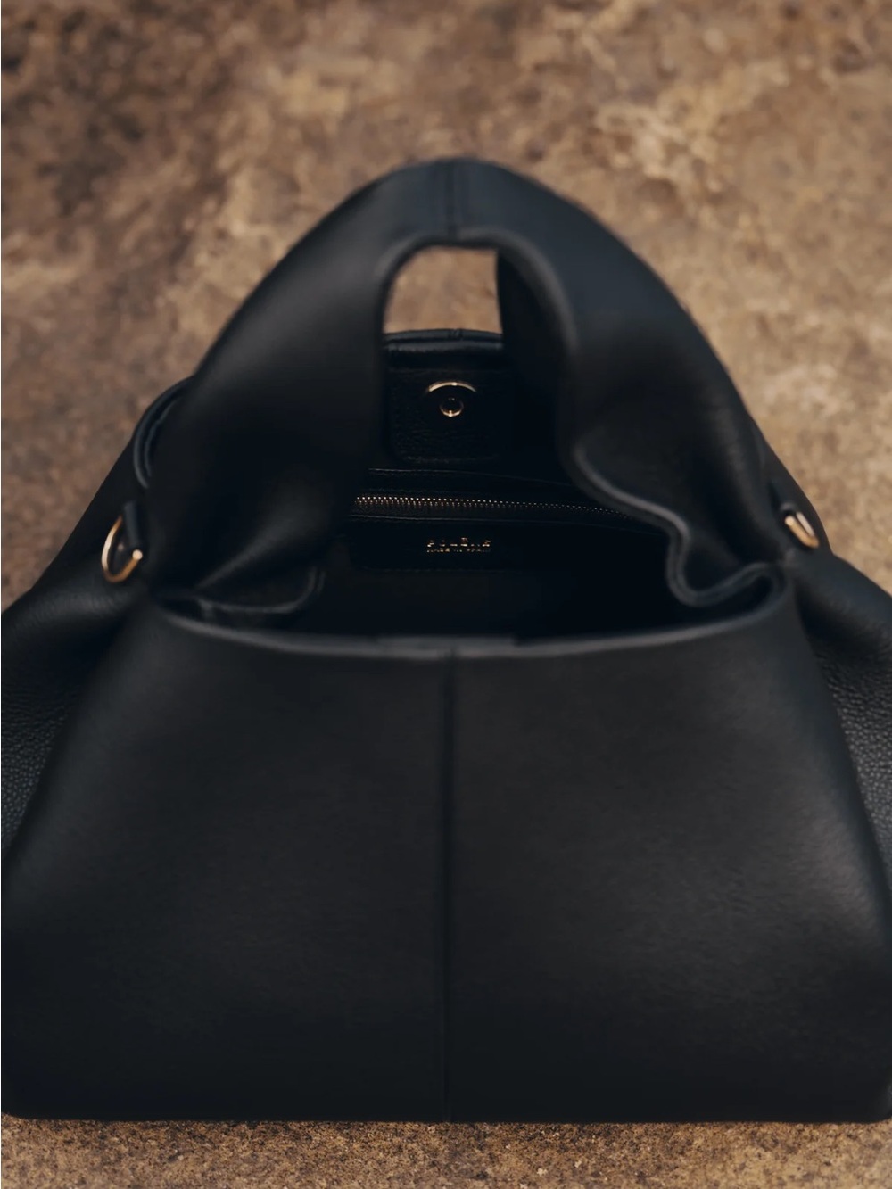 POLENE Numéro Neuf EDITION TEXTURED BLACK bag * no shoulder strap - Picture 8 of 17